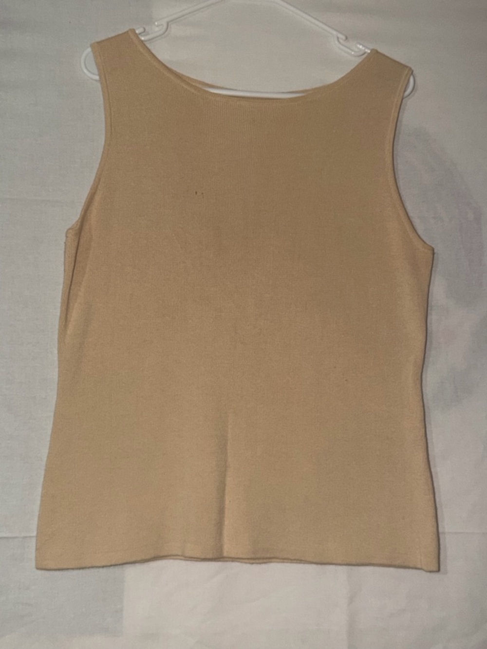 Chico's Sleeveless Ribbed Tank Top - Beige